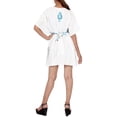 thumbnail image 3 of HAPPY BAY Women's Bathing Suit Swimwear Cover-up Short Swing Dress 1X-2X Blue, Solid, 3 of 3