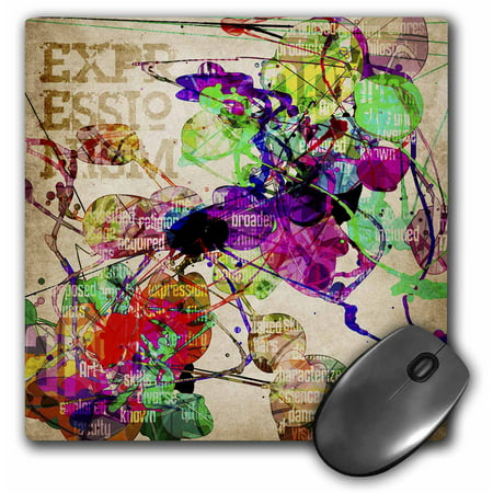 3dRose Abstract Expressionism 3 - graphic design in the style of Abstract Expressionism, Mouse Pad, 8 by 8
