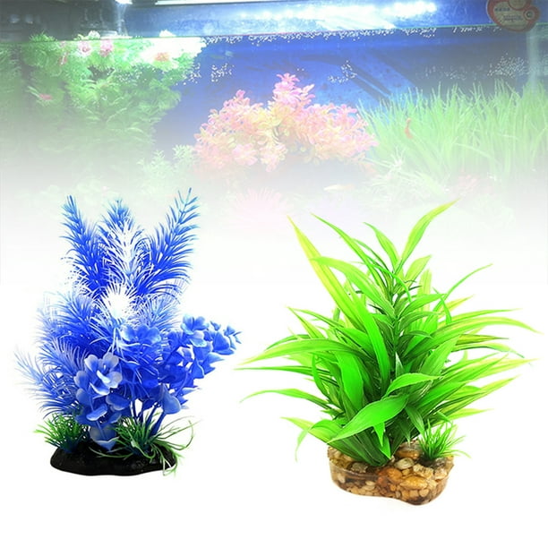 Flmtop Aquarium Artificial Water Grass Weed Plant Fish Tank