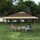 thumbnail image 2 of 12x12ft pop - up canopy tent con adjustable height (khaki + light khaki), 2 of 6