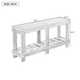 thumbnail image 7 of Euroco 63" Long Console Table, Wood Entryway Table with Plank Under-Shelf and 6 Reinforced Legs, Sofa Table for Hallway Living Room,Black, 7 of 7