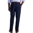 thumbnail image 2 of HAGGAR Mens Navy Pleated Straight Leg Stretch Classic Fit Pants 40W/ 32L, 2 of 3