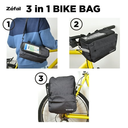 Zefal 3 in 1 Bike Bag - Handlebar, Rack, Shoulder