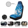 thumbnail image 6 of Yuyamidu Blue Butterfly Car Front Seat Covers Waterproof Front Seat Cover 2 Pcs Set Breathable Auto Interior Accessories Universal Fit Most Cars, 6 of 7
