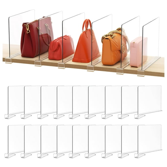 Separadores de Estantes HBlife Paquete de 18 Transparente Ajustables