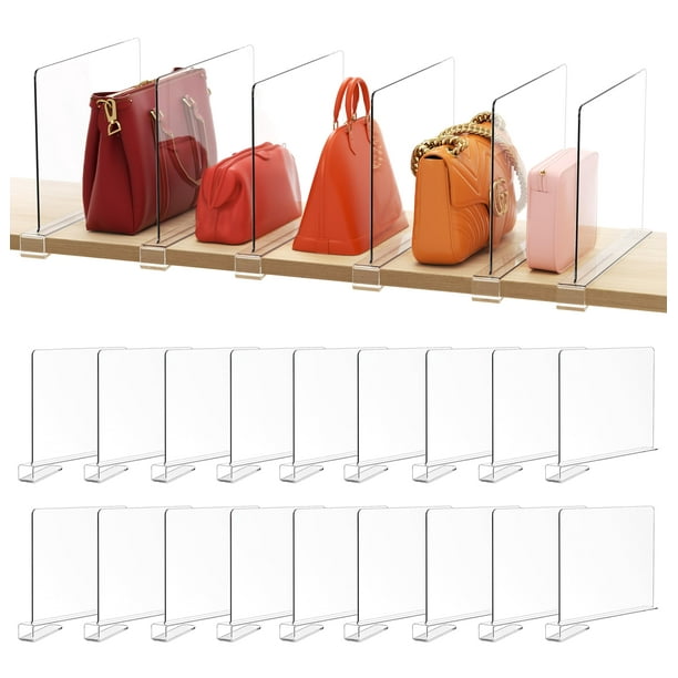 Separadores de Estantes HBlife Paquete de 18 Transparente Ajustables