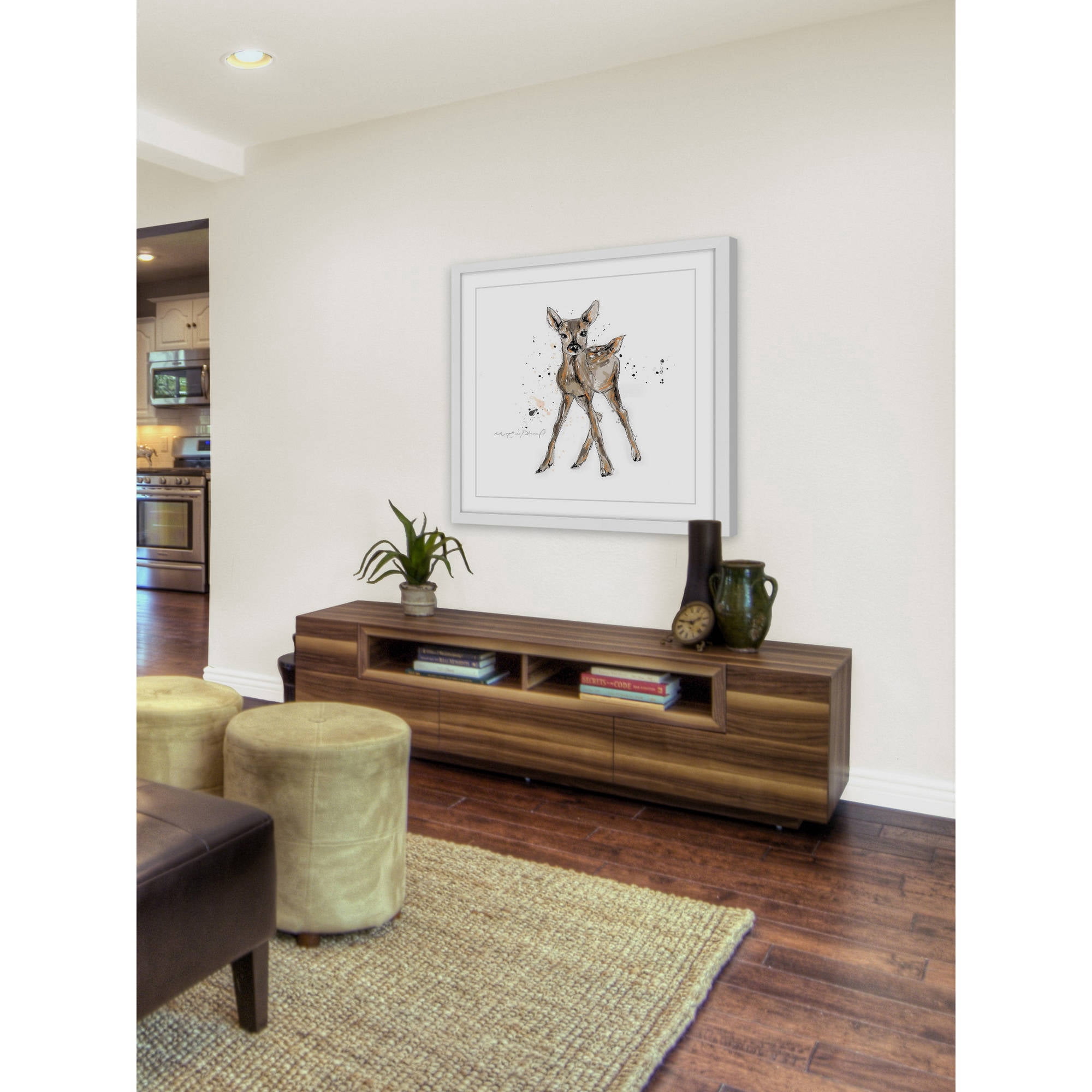 Marmont Hill "Bebe Cerf Brun" by Marie-Eve Pharand Framed Painting Print