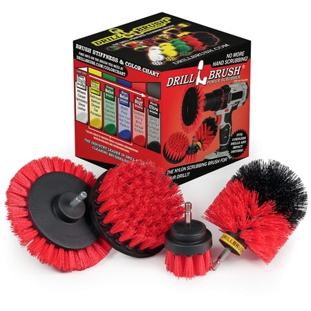 Red Stiff Nylon Bristle Brush Set for Outdoor Cleaning – Versatile Crevice Tool for Garage Deck House Siding Concrete Brick Stone Masonry Vinyl Siding Wood and Patio Cleaner – Gutter Brush Red Stiff Nylon Bristle Brush Set for Outdoor Cleaning – Versatile Crevice Tool for Garage Deck House Siding Concrete Brick Stone Masonry Vinyl Siding Wood and Patio Cleaner – Gutter Brush