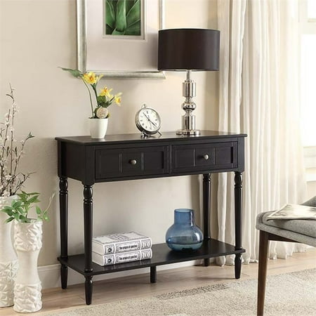 Convenience Concepts French Country 2 Drawer Console Table In Black Canada