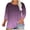 Purple, variant on Bovxnpu 3/4 Length Sleeve Womens Tops, Plus Size Cotton Casual Blouses for Women, Fashion Women's Casual Print Round Neck 3/4 Sleeve T-shirt Blouse XXXXL