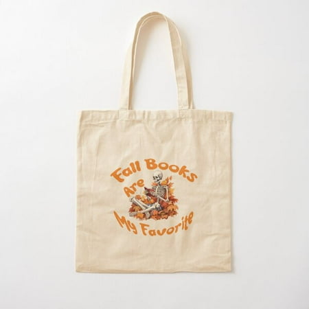 Fall Books Are My Favorite  Fall Leaves  Skeleton Books Halloween  Sweatshirt  By Dam Creative  Cotton Tote Bag Canvas Tote Bag  Family Gift For Mother  Her
