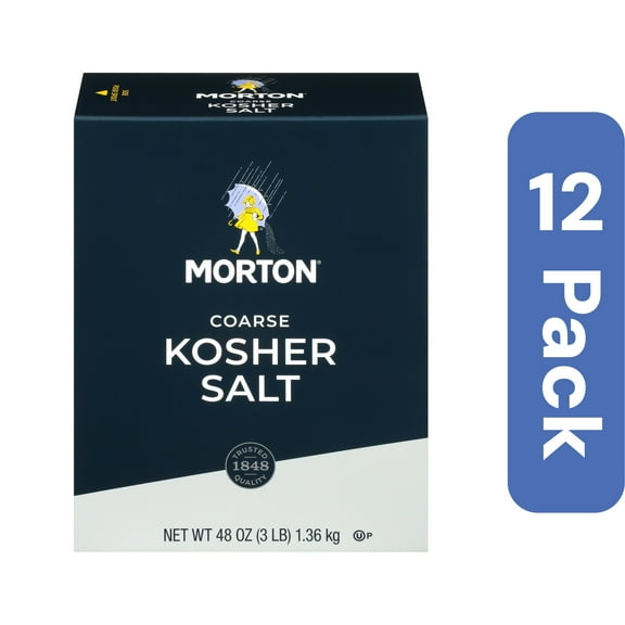 Morton Kosher Salt 48 oz (Pack Of 12)