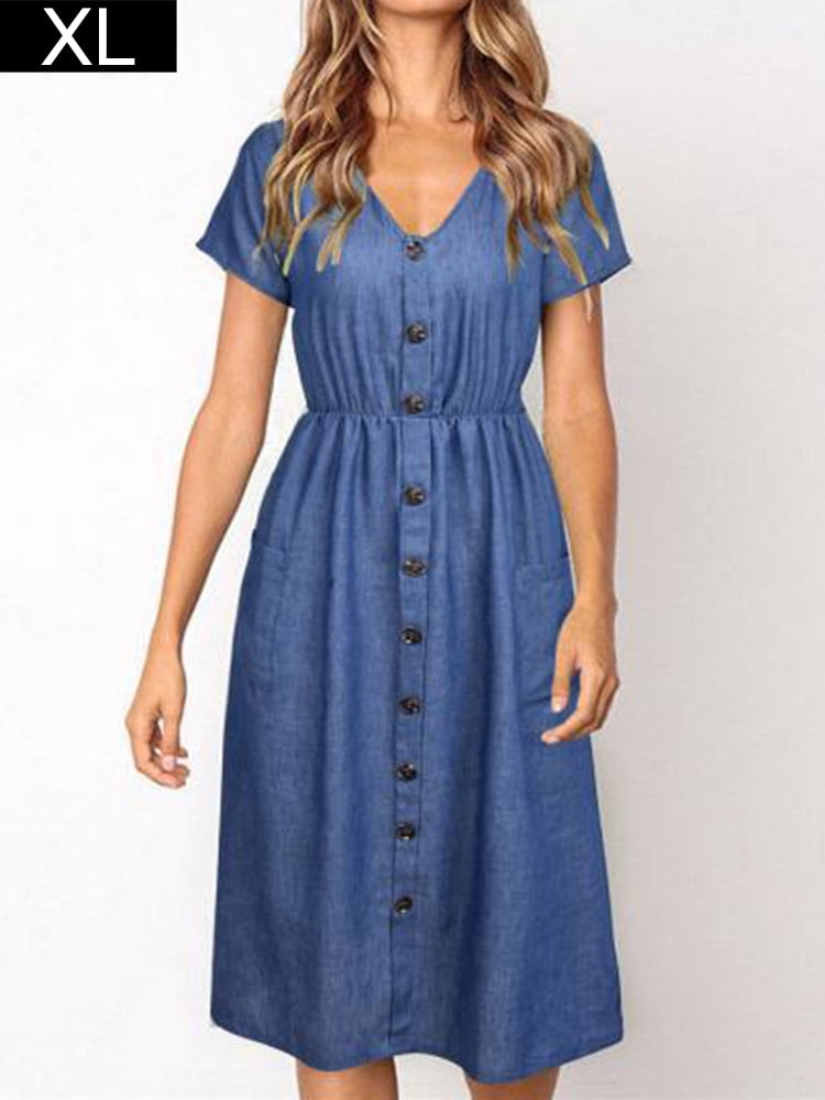 walmart denim dress