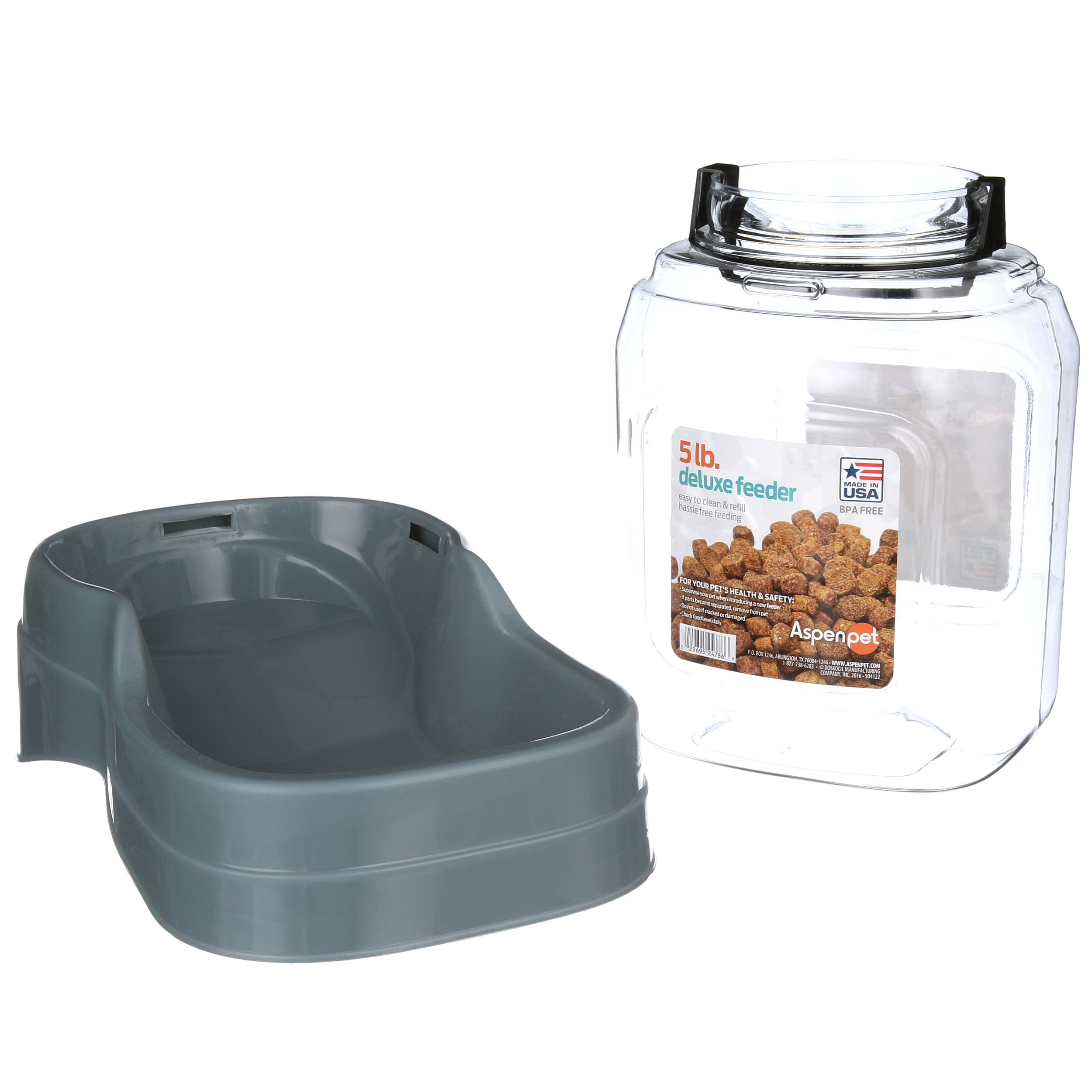 Aspen Pet Deluxe Dog and Cat Feeder, 5 lbs, 2 Count
