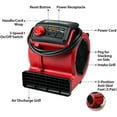thumbnail image 2 of Vacmaster Red Edition AM201 1101 550 CFM Portable Air Mover Floor and Carpet Dryer, 2 of 7