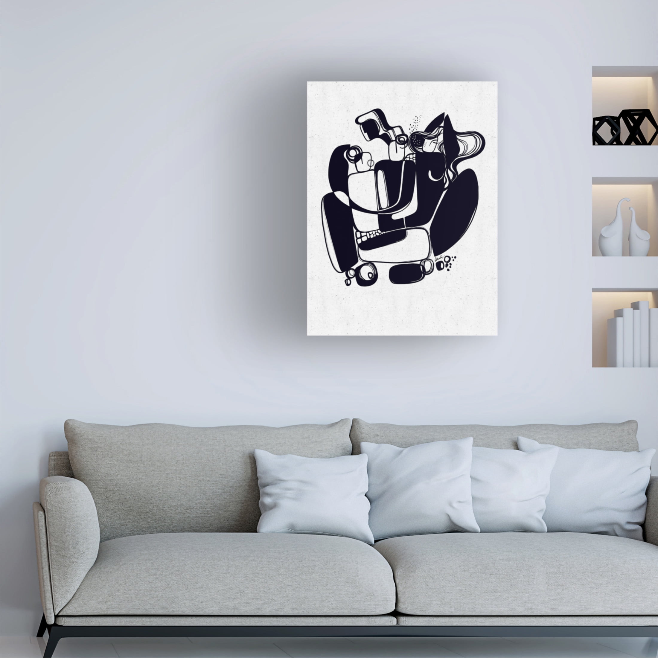 Canvas Wall Art - Ishita Banerjee 'Empêtre' Wall Art for Living Room, Bedroom, or Office Décor by Trademark Fine Art - 24 x 32 Inches