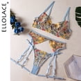 thumbnail image 1 of Lencería Ellolace, ropa interior de encaje sensual, bordado transparente, ligas de 3 piezas, bonitos y bonitos kits de cuidado de la piel íntimos Tan Jianjun unisex, 1 of 2