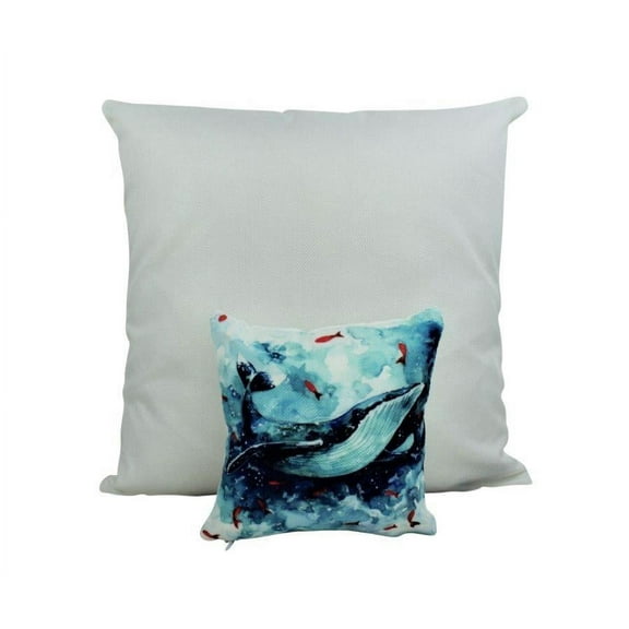 MINI: Whale Pillow | 8 x 8 | Throw Pillow | Dolphin Pillow | Ocean Lover | Sea Decor | Tiny House Decor | Lumbar Pillow