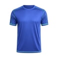 thumbnail image 4 of hlysgo Mens Workout Quick Dry Shirts Athletic Moisture Wicking Running Gym Mesh Shirt Performance Lightweight T-Shirts Blue,5xL, 4 of 5