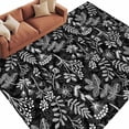 thumbnail image 2 of Area Rug for Living Room, Dandelion Non-Slip Indoor Large Carpet for Bedroom/Dining Room, Modern Minimalist Abstract Flowers Black Washable Low-Profile Rectangle Floor Runner Rugs - 5 x 7 Ft, 2 of 7