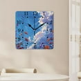 thumbnail image 4 of 10 Inch Wall Clock Battery Operated Square Clock for Office, Kitchen, Outdoor, Living Room,Floral Oil Spring Flowers Landscape Attractive, 4 of 4