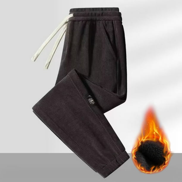 Fiudx Pantalones de Pana, Cómodos Pantalones Casuales con Cordón, Cintura Elástica Transpirable, Corte Holgado, Ropa Deportiva Versátil, Ideal para Senderismo, Jogging y Uso Diario, Moda Masculina Mo