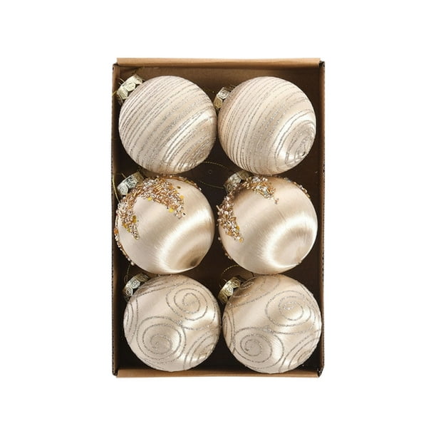 Bolas de Navidad, Adornos para Árbol de Navidad, Adornos Colgantes, Decoraciones Navideñas Coloridas, Bolas de Navidad, 6 Piezas