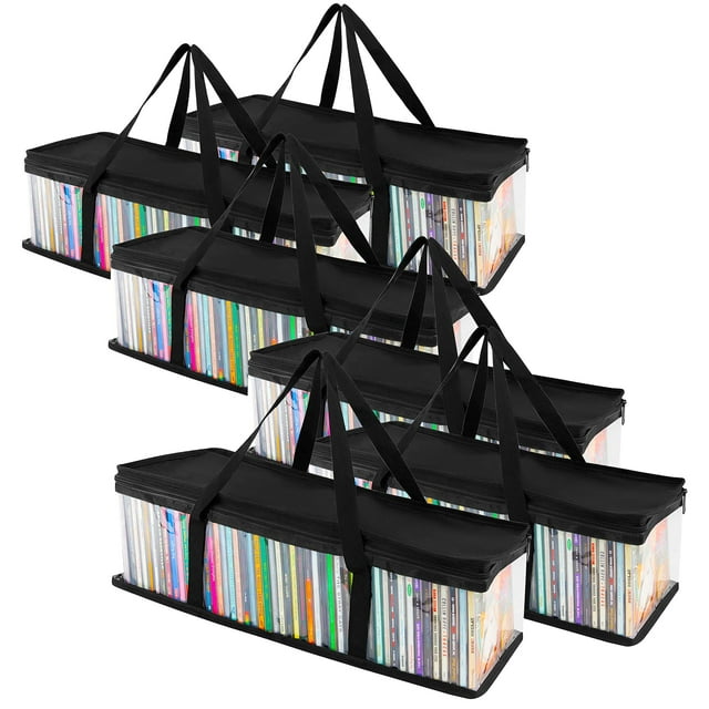 Bolsas de almacenamiento de CD Stock Your Home de PVC transparente (paquete de 6)