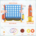 thumbnail image 3 of Qaba Ensemble de Jeu 4 en 1 pour Enfants Jumbo Connect 4 avec Basketball, Lancer de Anneaux, Golf, 3 of 10