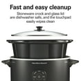 thumbnail image 6 of Hamilton Beach 6 Qt Programmable Slow Cooker, Stoneware Crock with Removable Pot, Matte Black, 6 of 8