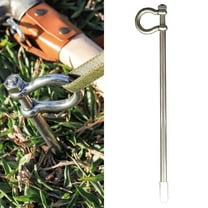 Dog Tie Out Stake - Stainless Steel Heavy Duty Dog Stake for Outside, Dog Anchor for Dog Tie Out Cable for Yard, Free Swivel Dog Stake Camping Gear for Small Dog Up to 20 lbs
