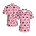 thumbnail image 3 of Goofa Pig Nose Pattern Women's Slim-Fit Short-Sleeve V-Neck T-Shirt,Classic-Fit Short-Sleeve V-Neck T-Shirt-Large, 3 of 5