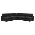 thumbnail image 2 of Modway Commix 5-Piece Upholstered Modern Fabric Sectional Sofa in Black, 2 of 5