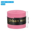 thumbnail image 2 of Uxcell 43.3" Round Groove Non-Slip PU Tennis Racket Overgrip Tape Wraps Pink 16 Pack, 2 of 6