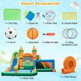 thumbnail image 6 of Spaco Kids Inflatable Water Slide with Soccer Gate and 750W Blower, Bounce House for Outdoor, Blue+Yellow, 6 of 11