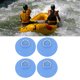 thumbnail image 2 of Almohadillas resistentes de acero inoxidable de grado marino con forma de D, juego de 4, PVC de círculo azul para embarcaciones, balsas y tablas de remo, 2 of 8