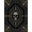 Black Gold Gray, Pattern 4, variant on ODIKA Skeleton Motif With Victorian Baroque Scroll Accents Skull Gothic Refined Pet Friendly & Kids Safe Bedside for Bedroom, Nursery, RV