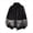 Black, variant on IROINNID Men's Full Zip Stand Collar Cardigan Sweater Cable Knit Fair Isle Jacquard Hem Two Way Zipper Casual Winter Warm Layering Top