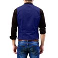 thumbnail image 4 of Men's Casual Slim-Fit Suit Vest, Royal Blue, Size XXL, 4 of 5