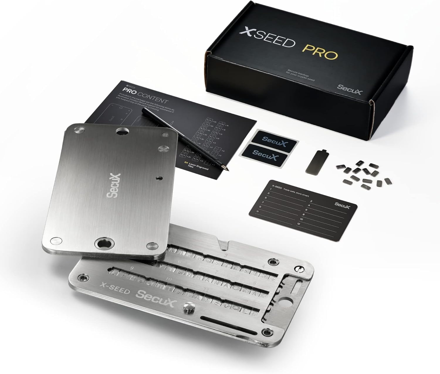 Crypto Seed Phrase Storage Metal Plate - Cold Wallet Bitcoin 12 to 24 Word  Steel Recovery Seedphrase Words Backup - Fireproof Waterproof Cryptocurrency  Passphrase & Key Keeper (DOT) - Walmart.com