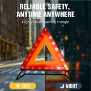 Road Triangle DOT Approved, Reflector Warning Safety Triangles Kit for Vehicles, Roadside Emergency Triangles 3 pack