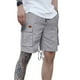 thumbnail image 2 of Mens Cargo Shorts Verano Casual Color Sólido Moda Bolsillos Cordón Cintura Elástica, Cómodo para Al Aire Libre Y la Playa, 2 of 9