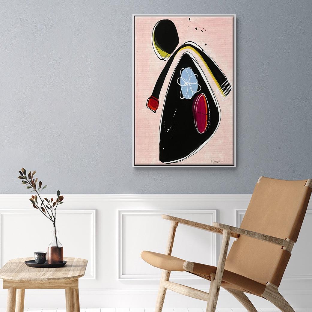 Wanna Play? II Framed Premium Gallery Wrapped Canvas - Ready to Hang - 25 x 37 - White Floating Frame