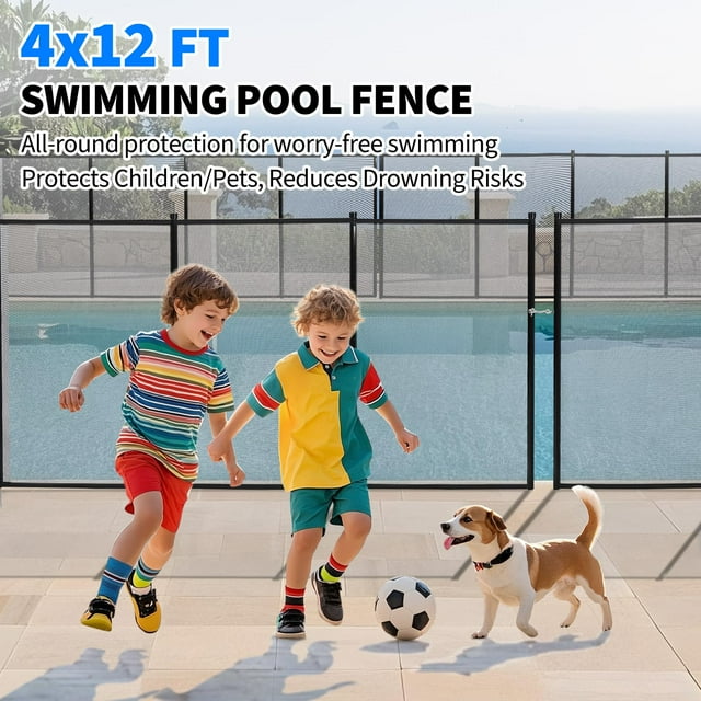 Kojooin Pool Safety Fence, Composite Fibre Protective Netting for Backyard Pool Safety and Child Protection
