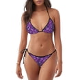 thumbnail image 1 of Disketp Purple Snowflakes para Bañador de Dos Piezas para Mujer, Bikini Sexy Halter String, Conjunto de Bikini en Triángulo, 1 of 6