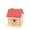 Red-RD-home supplies, variant on LEFTHIGH Home Wooden Bird House Outdoor Courtyard Bird Feeder Graffiti Bird Nests for Parrots Breeding Garden Decor Room Decor