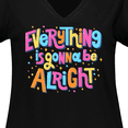 thumbnail image 4 of Inktastic Everything is Gonna be Alright Inspirational Quote Women's Plus Size V-Neck T-Shirt, 4 of 5
