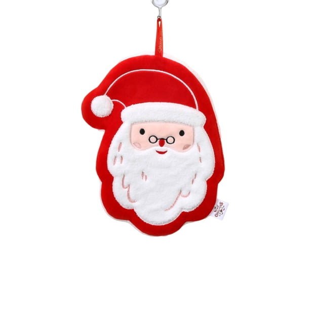Yhmxh Toallas de mano de algodón con diseño navideño, lindas toallas de Papá Noel con forma de árbol, guante, muñeco de nieve y ciervo, de felpa gruesa y ultrasuave, con asa para colgar y secar.