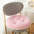 thumbnail image 3 of Round Stool Cushions Soft Lamb Plush Office Computer Chair Protective Mat Seat Pad Buttock Chair Cushion Backrest Pillow, 3 of 19