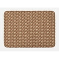 thumbnail image 1 of Brown Paisley Bath Mat, Autumn Leaves Inspired Oriental Continuous Pattern, Plush Bathroom Decor Mat with Non Slip Backing, 29.5" X 17.5", Champagne Pale Cinnamon, by Ambesonne, 1 of 2